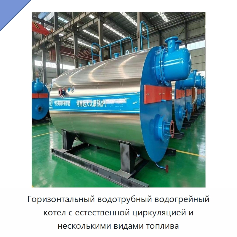 Горизонтальный водотрубный водогрейный котел с естественной циркуляцией и несколькими видами топлива — Котлы и комплектующие