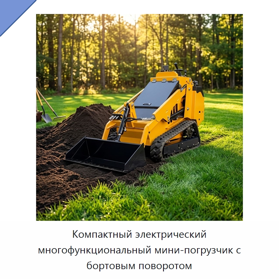 Компактный электрический многофункциональный мини-погрузчик с бортовым поворотом — Землеройная техника