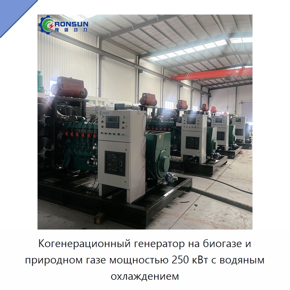 Когенерационный генератор на биогазе и природном газе мощностью 250 кВт с водяным охлаждением — Газотурбинные генераторы