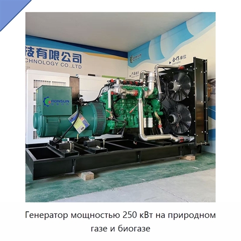 Генератор мощностью 250 кВт на природном газе и биогазе