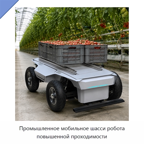 Промышленное мобильное шасси робота повышенной проходимости