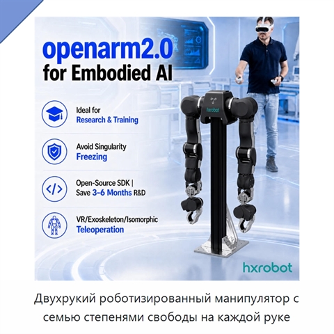 Двухрукий роботизированный манипулятор с семью степенями свободы на каждой руке