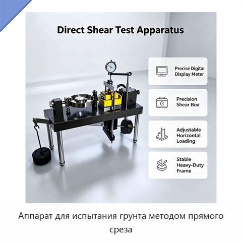 Аппарат для испытания грунта методом прямого среза