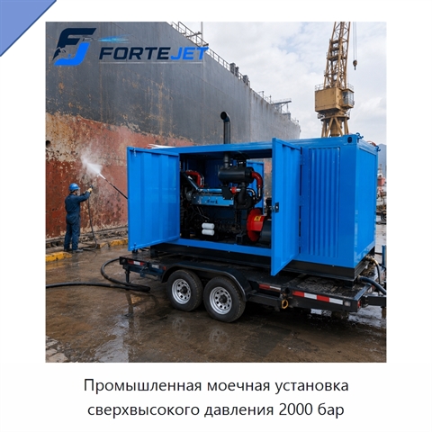 Промышленная моечная установка сверхвысокого давления 2000 бар