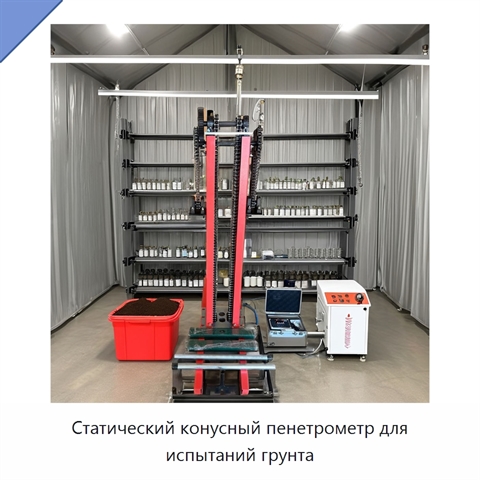 Статический конусный пенетрометр для испытаний грунта