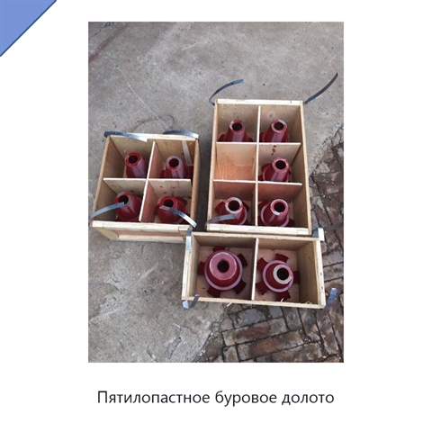 Пятилопастное буровое долото