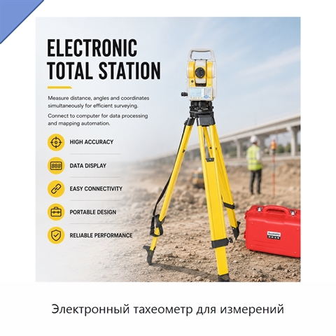 Электронный тахеометр для измерений
