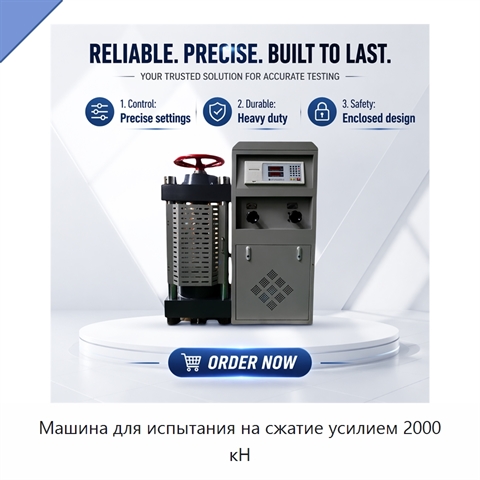 Машина для испытания на сжатие усилием 2000 кН