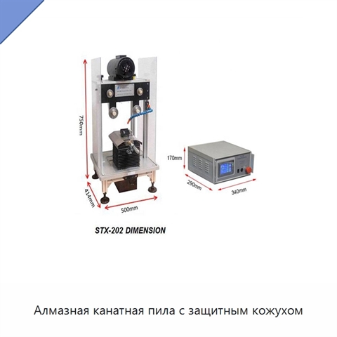 Алмазная канатная пила с защитным кожухом