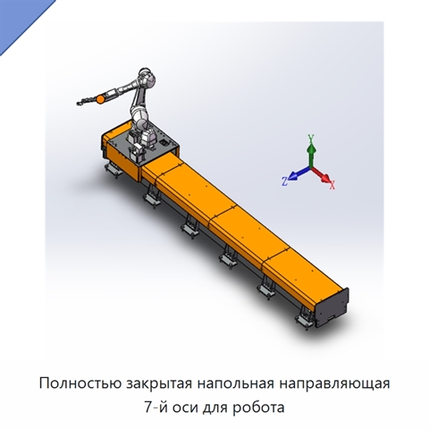 Полностью закрытая напольная направляющая 7-й оси для робота