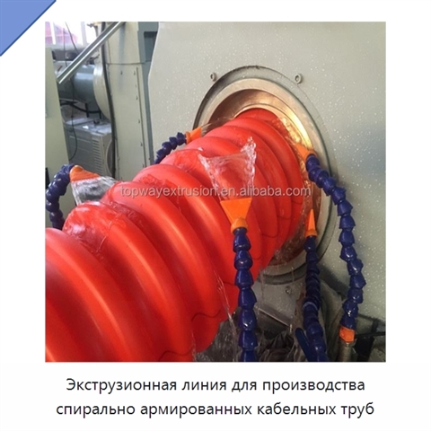 Экструзионная линия для производства спирально армированных кабельных труб