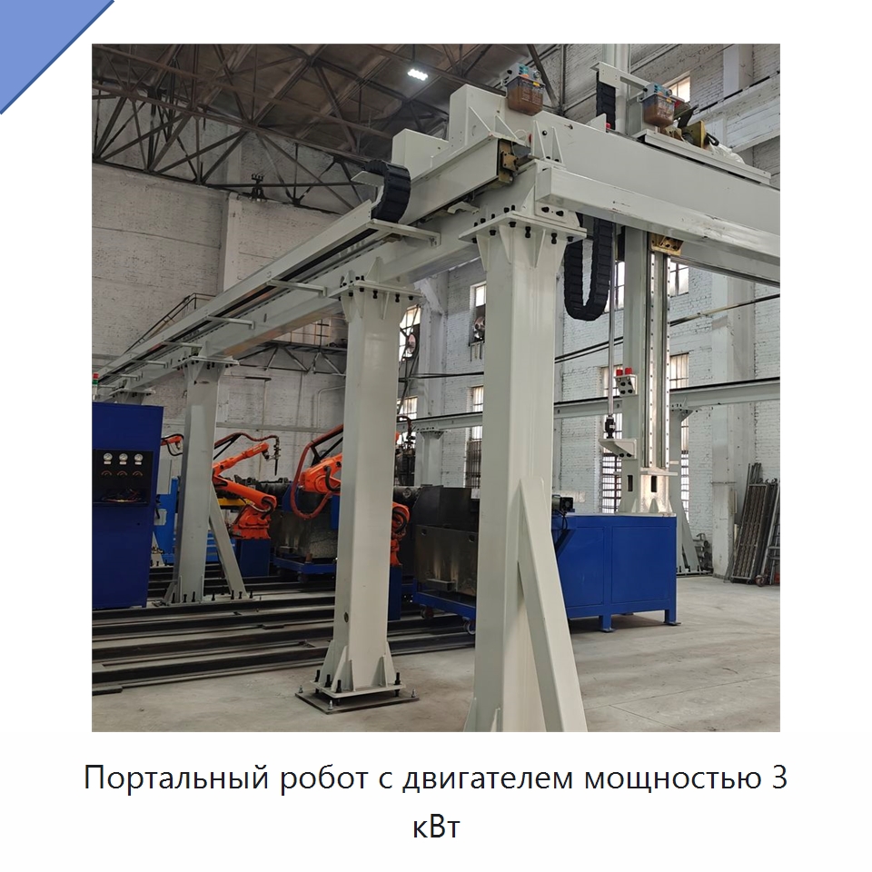 Портальный робот с двигателем мощностью 3 кВт — Линейные роботы