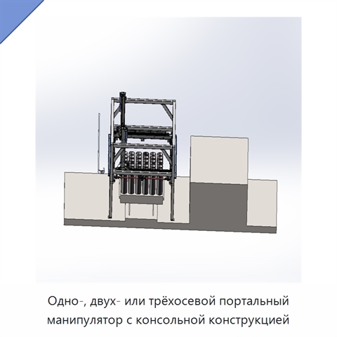 Одно-, двух- или трёхосевой портальный манипулятор с консольной конструкцией