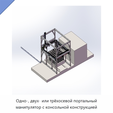 Одно-, двух- или трёхосевой портальный манипулятор с консольной конструкцией