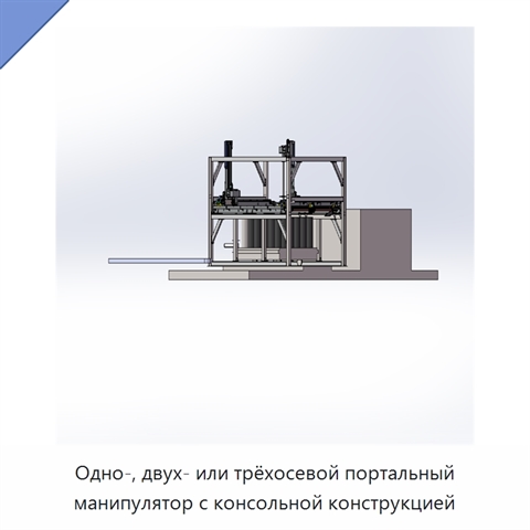 Одно-, двух- или трёхосевой портальный манипулятор с консольной конструкцией