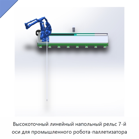 Высокоточный линейный напольный рельс 7-й оси для промышленного робота-паллетизатора