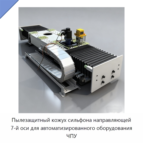 Пылезащитный кожух сильфона направляющей 7-й оси для автоматизированного оборудования ЧПУ