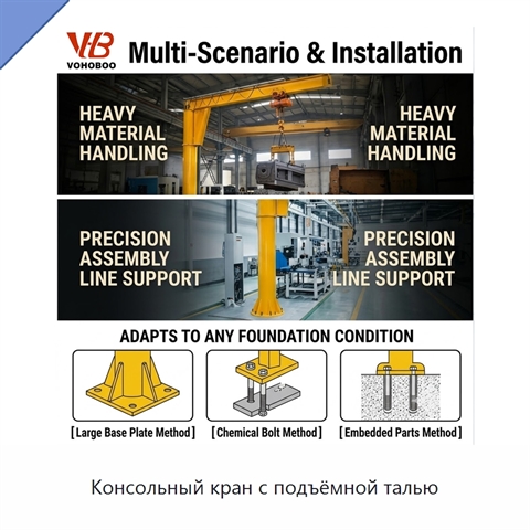 Консольный кран с подъёмной талью