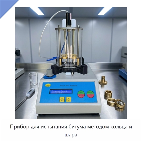 Прибор для испытания битума методом кольца и шара