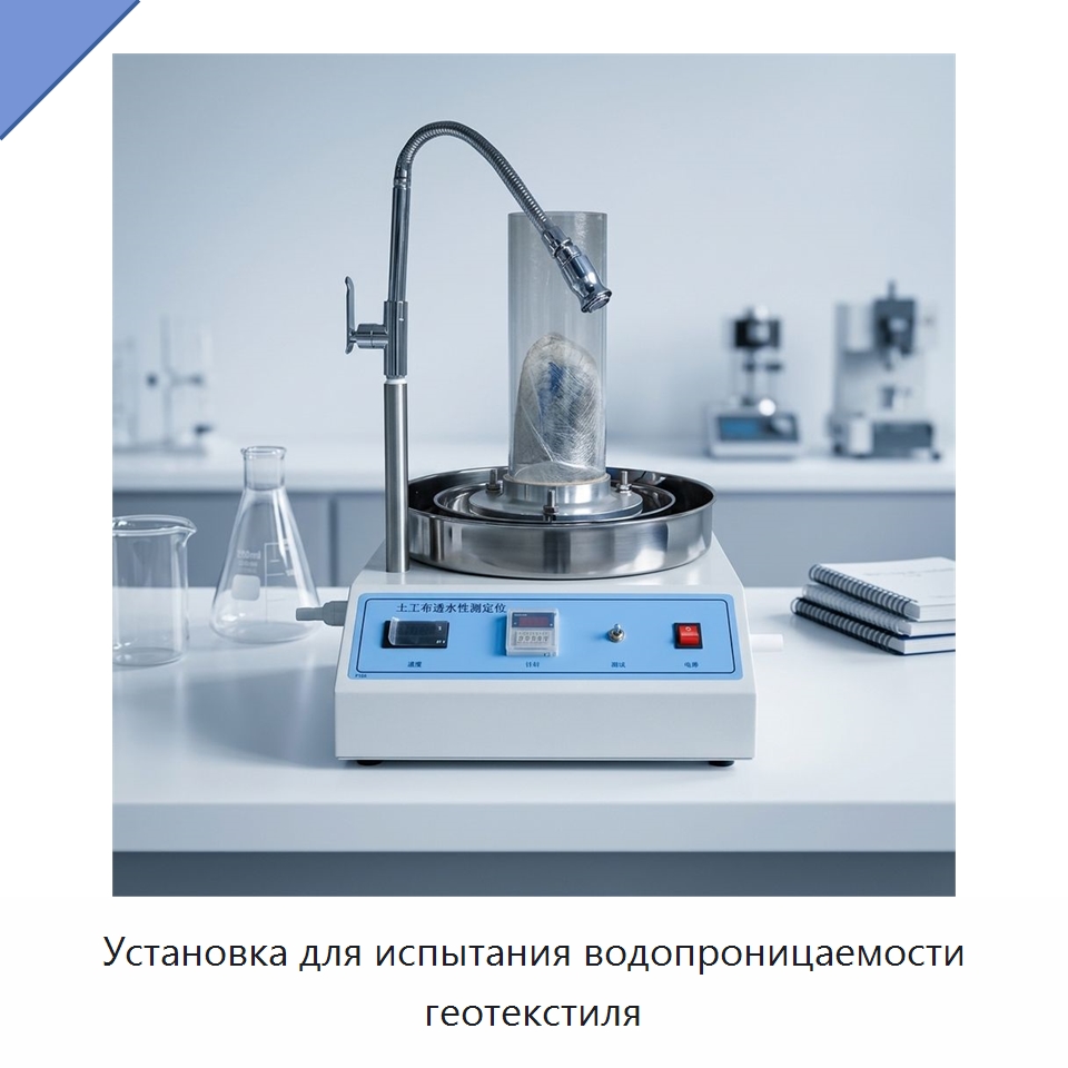 Установка для испытания водопроницаемости геотекстиля — Испытательное оборудование