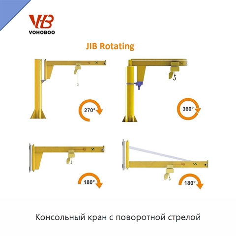 Консольный кран с поворотной стрелой