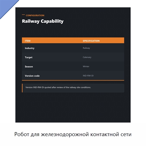 Робот для железнодорожной контактной сети