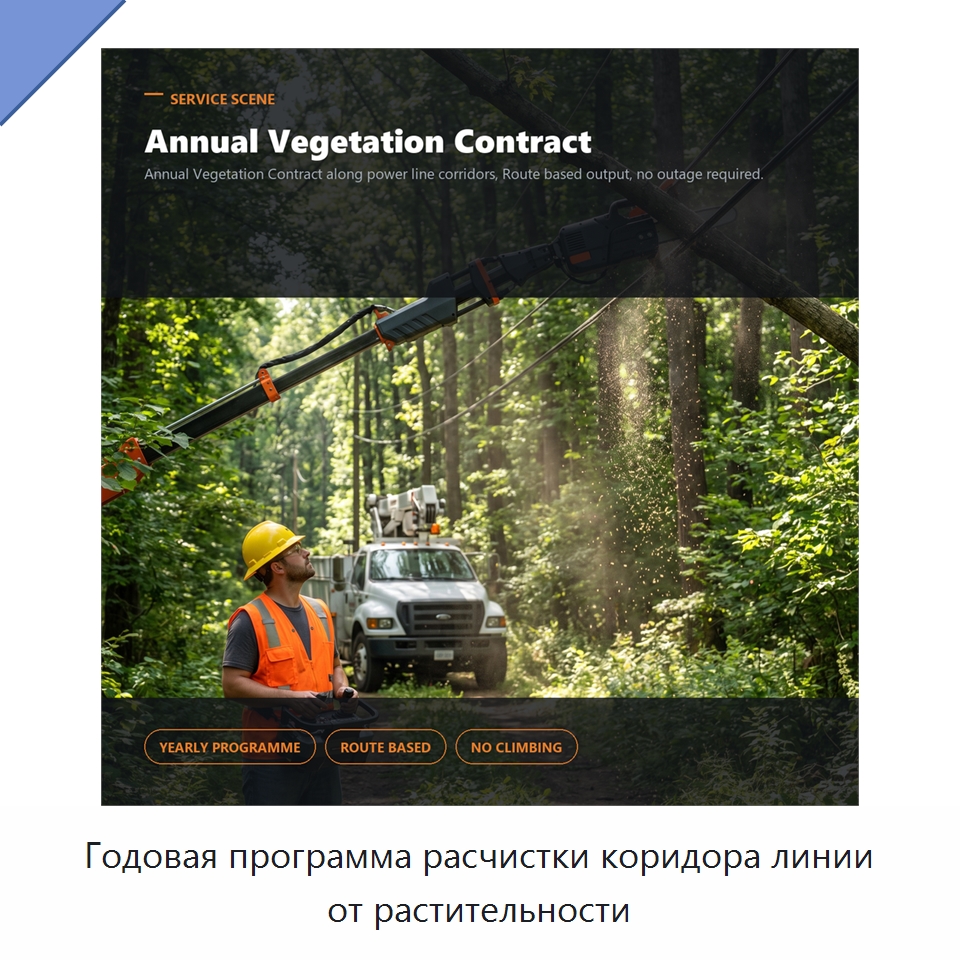 Годовая программа расчистки коридора линии от растительности — Специальные изделия среднего и высокого напряжения