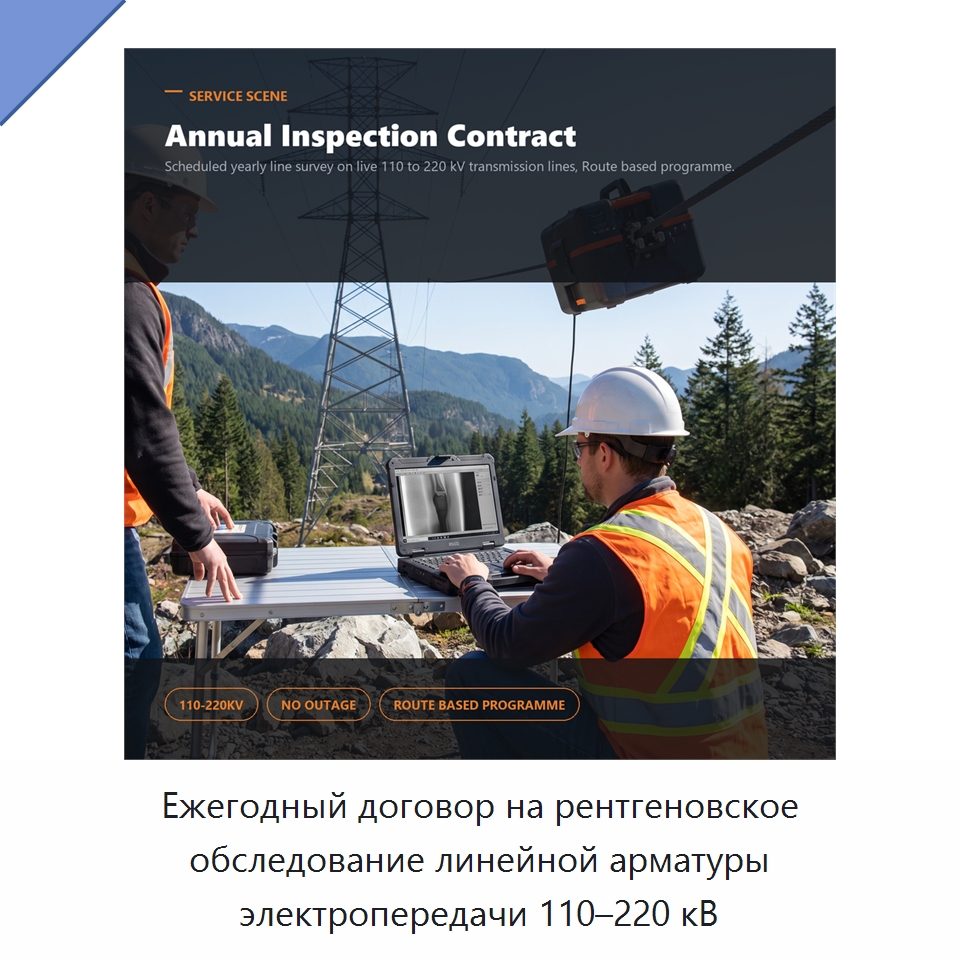 Ежегодный договор на рентгеновское обследование линейной арматуры электропередачи 110–220 кВ — Специальные изделия среднего и высокого напряжения