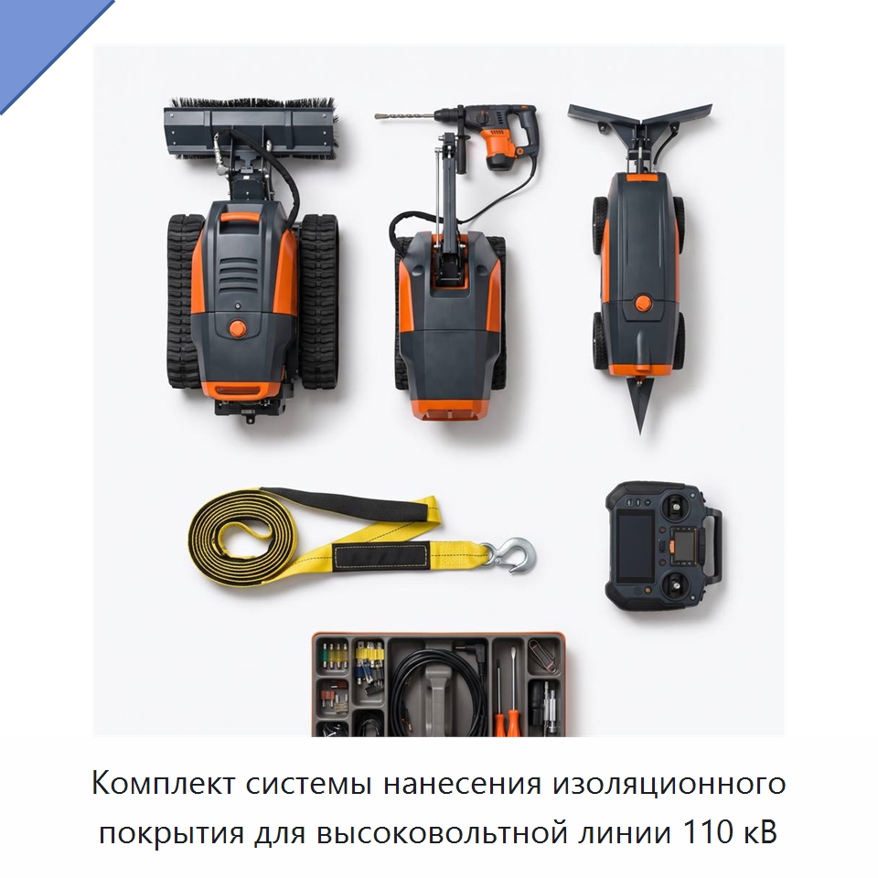 Комплект системы нанесения изоляционного покрытия для высоковольтной линии 110 кВ — Специальные изделия среднего и высокого напряжения