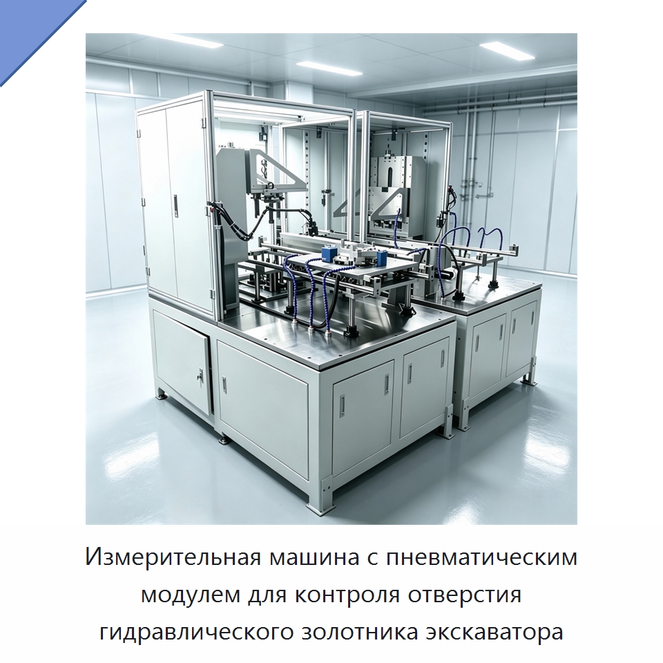 Измерительная машина с пневматическим модулем для контроля отверстия гидравлического золотника экскаватора — Испытательное оборудование