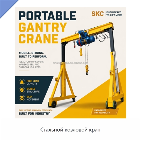 Стальной козловой кран