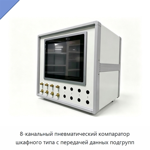 8-канальный пневматический компаратор шкафного типа с передачей данных подгрупп
