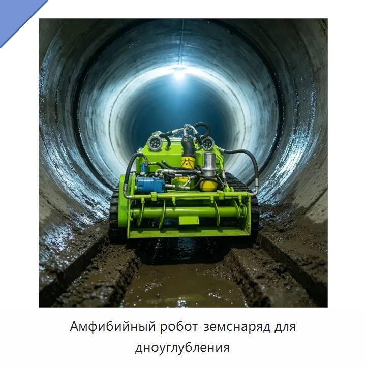 Амфибийный робот-земснаряд для дноуглубления — Коммунальная техника