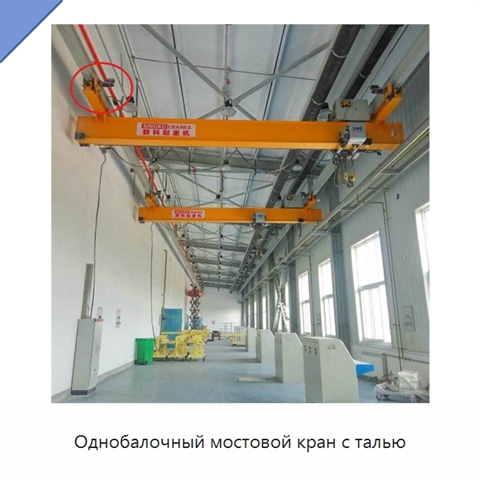 Однобалочный мостовой кран с талью