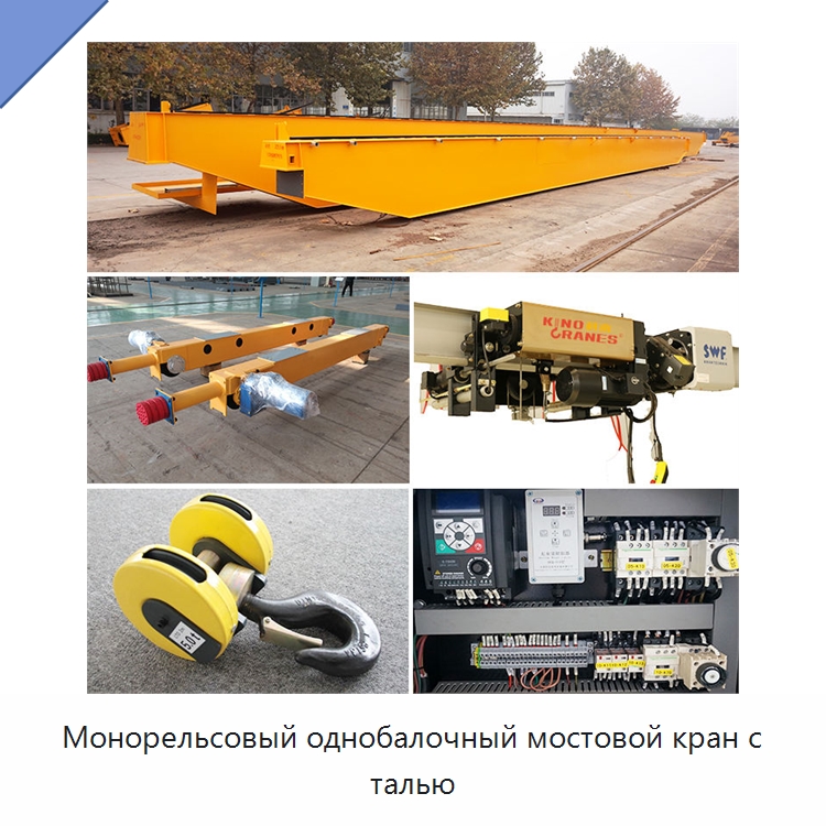 Монорельсовый однобалочный мостовой кран с талью — Краны