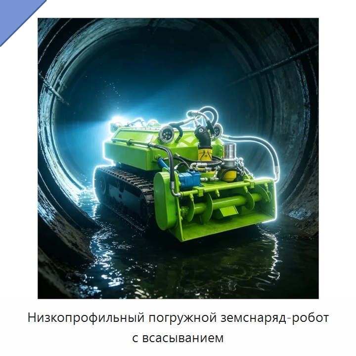 Низкопрофильный погружной земснаряд-робот с всасыванием — Коммунальная техника