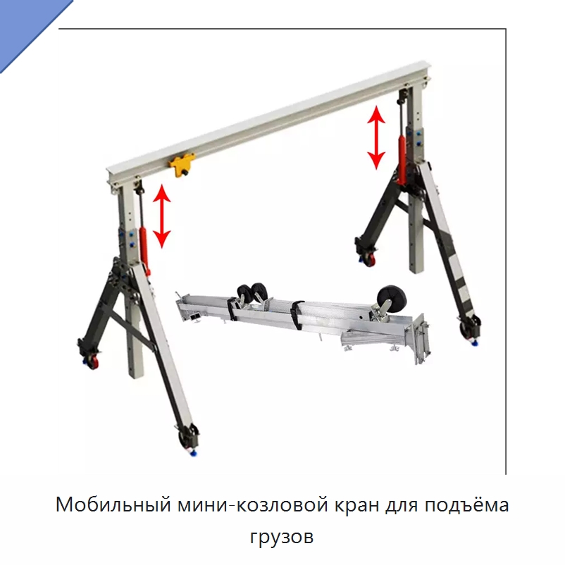 Мобильный мини-козловой кран для подъёма грузов — Краны
