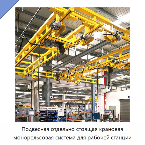 Подвесная отдельно стоящая крановая монорельсовая система для рабочей станции — Краны