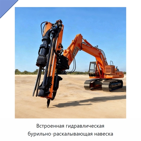 Встроенная гидравлическая бурильно-раскалывающая навеска