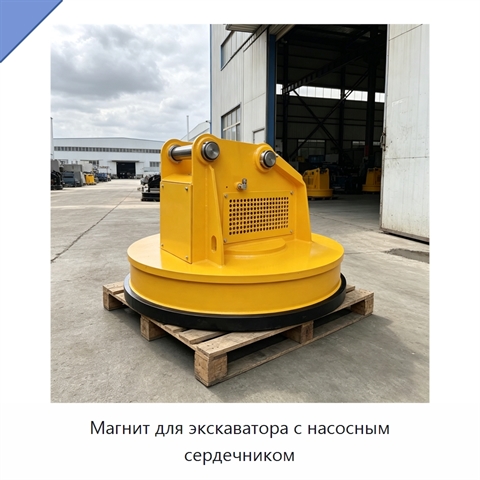Магнит для экскаватора с насосным сердечником