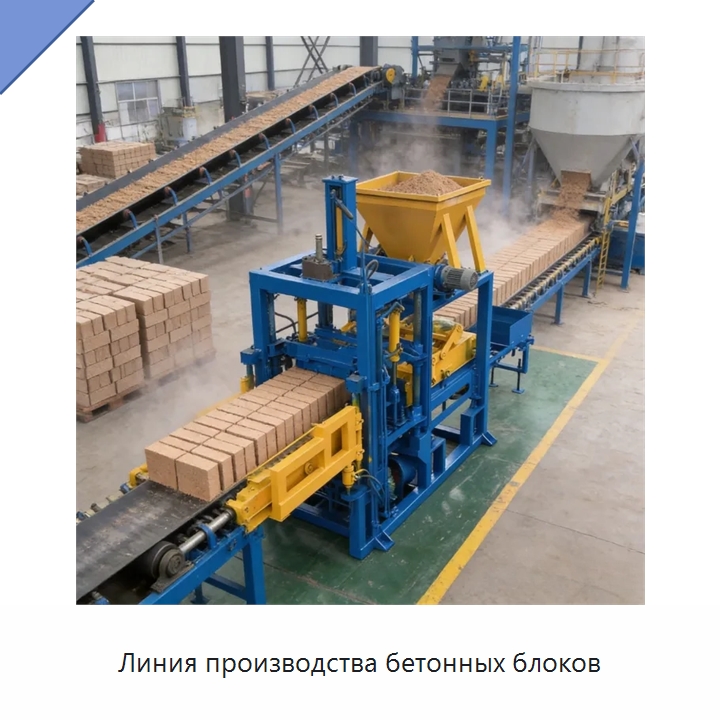Линия производства бетонных блоков — Оборудование для производства кирпича