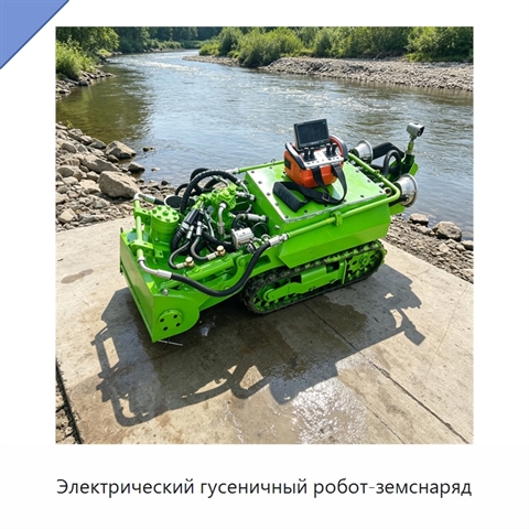 Электрический гусеничный робот-земснаряд