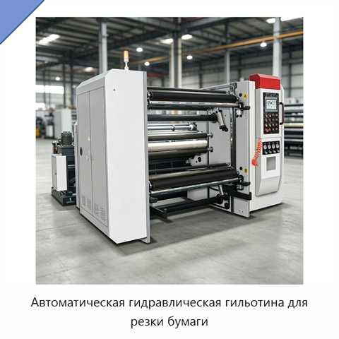 Автоматическая гидравлическая гильотина для резки бумаги