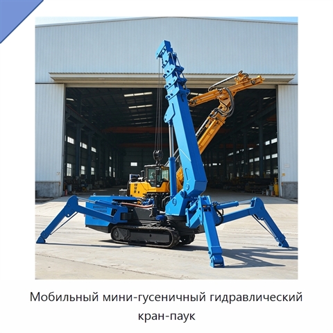 Мобильный мини-гусеничный гидравлический кран-паук