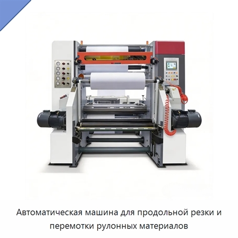 Автоматическая машина для продольной резки и перемотки рулонных материалов