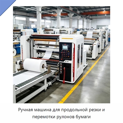 Ручная машина для продольной резки и перемотки рулонов бумаги