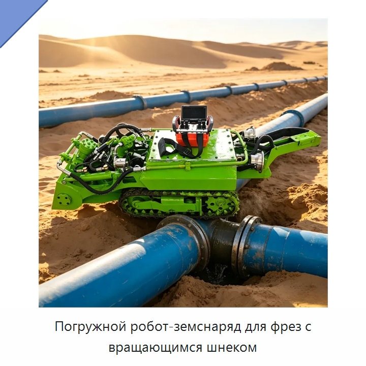 Погружной робот-земснаряд для фрез с вращающимся шнеком — Коммунальная техника