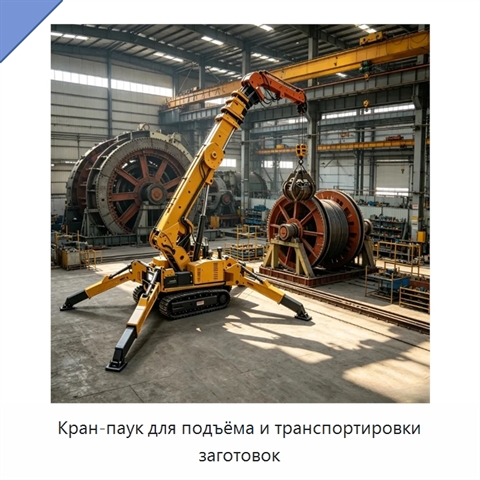 Кран-паук для подъёма и транспортировки заготовок