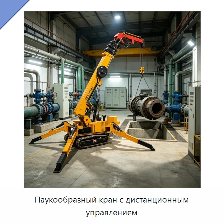 Паукообразный кран с дистанционным управлением — Краны