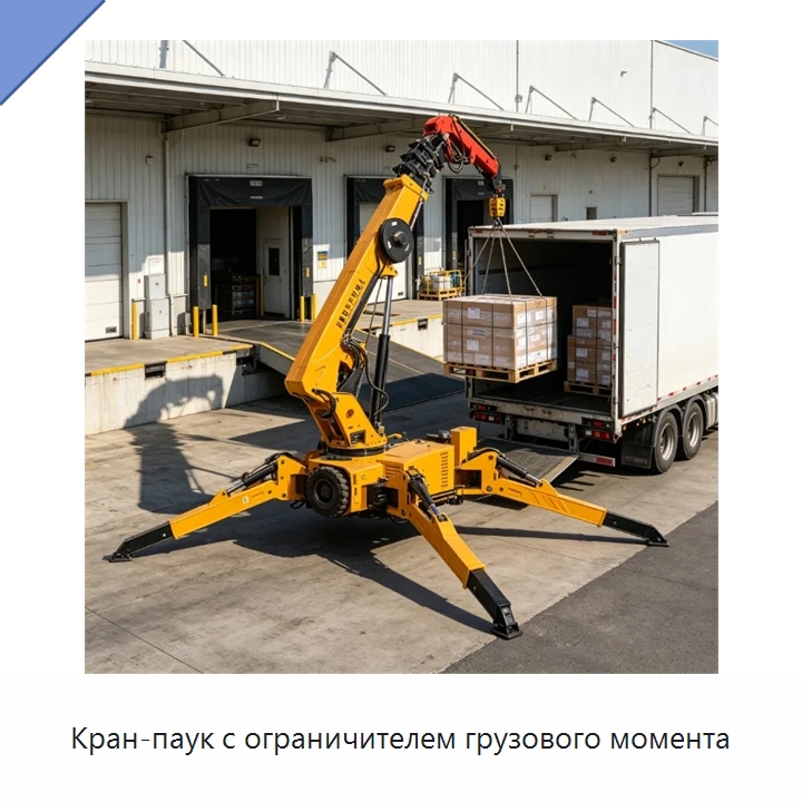 Кран-паук с ограничителем грузового момента — Краны